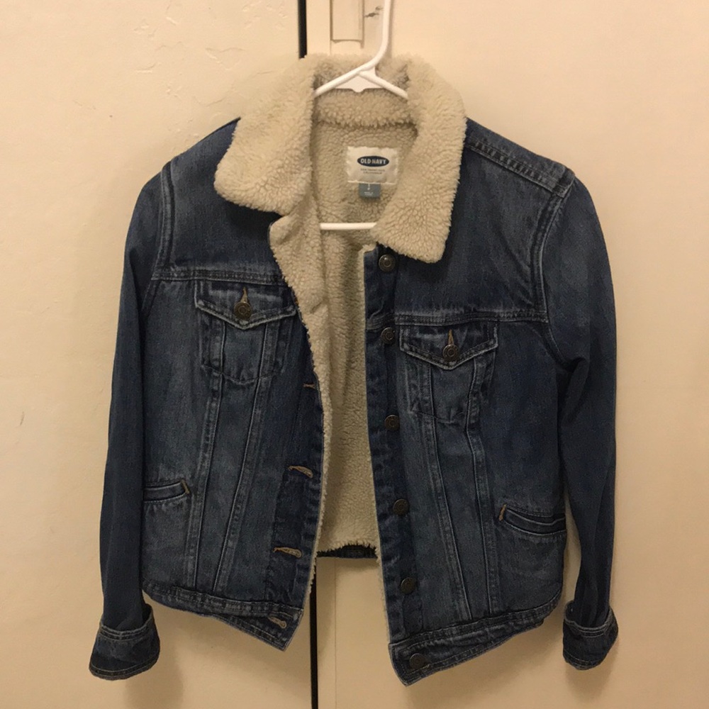 Old navy denim jean jacket with lining